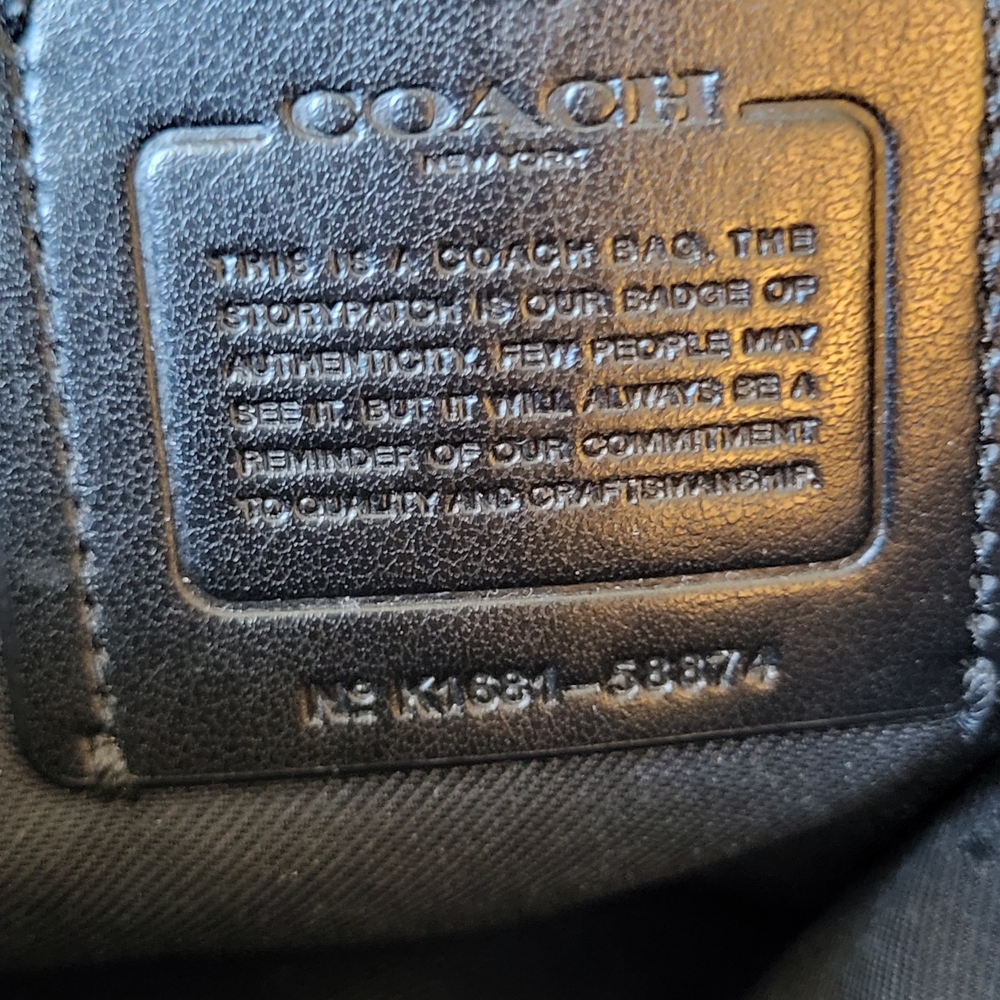 RARE Authentic COACH Black Pebble Leather Prairie Satchel 58874 - Picture 6 of 8
